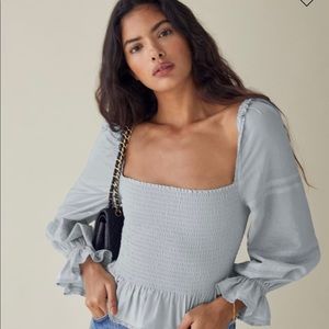 Reformation Roland Top, XS, color: mineral